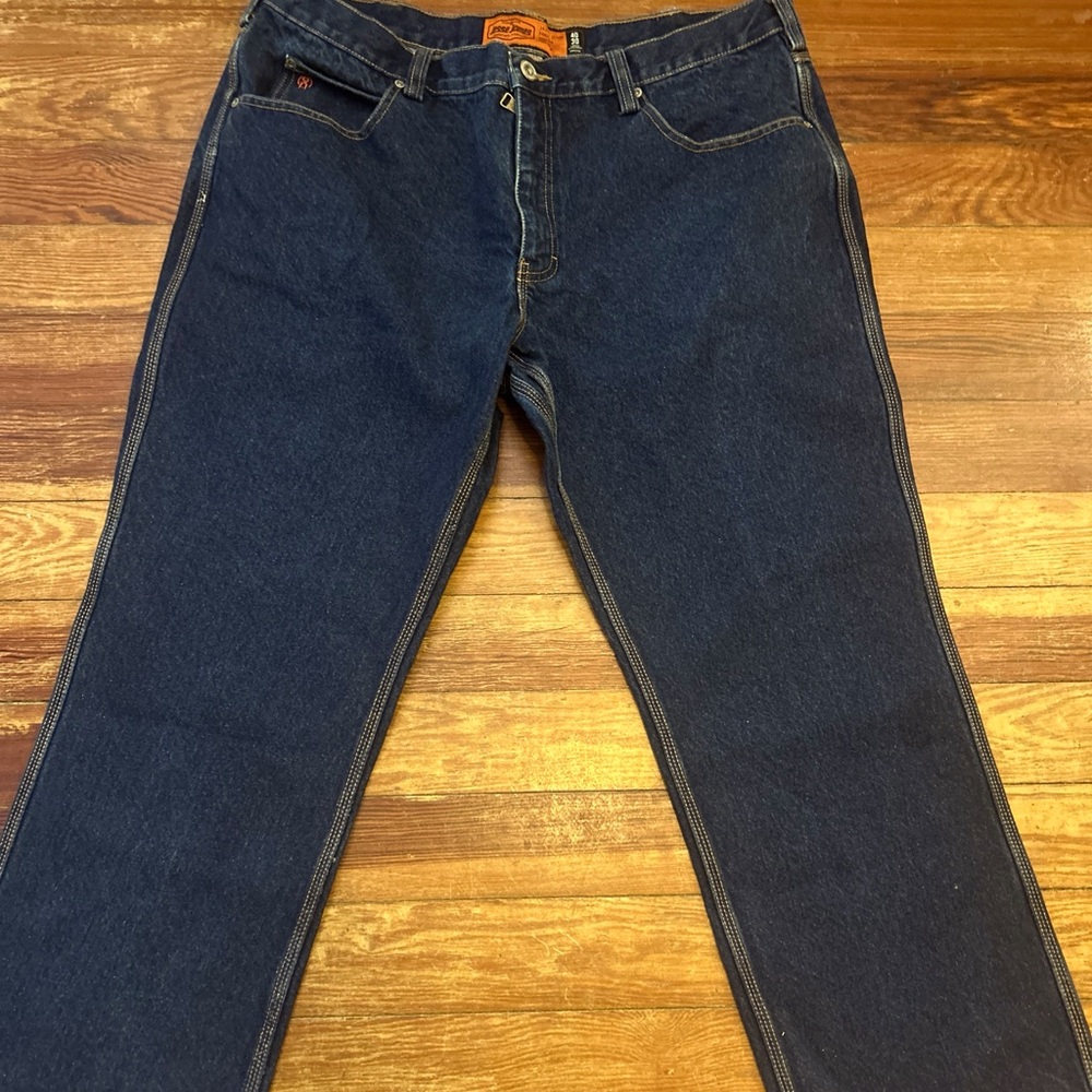 Jesse James 14 Ounce Denim Industrial Workwear Men's Jeans 40x30 Dark Wash